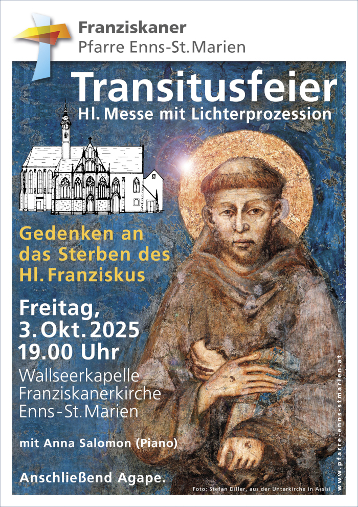 Plakat Transitusfeier Enns-St. Marien 2025
